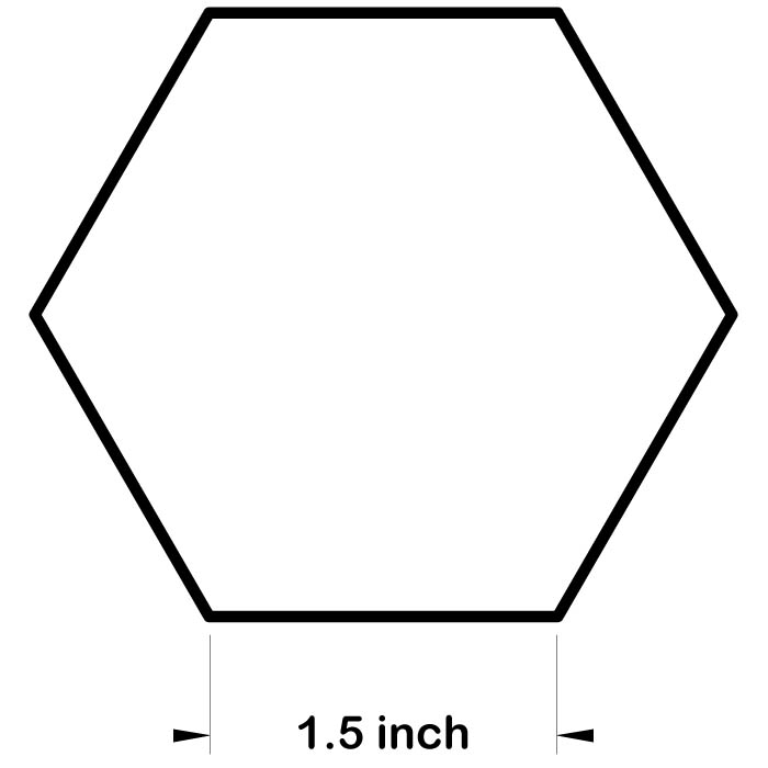 Hexagon Paper Templates For Patchwork Freezer Paper Hexagons